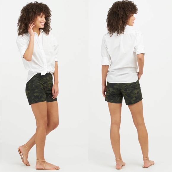 Spanx Sunshine Shorts 6” Green Camo - Picture 3 of 12